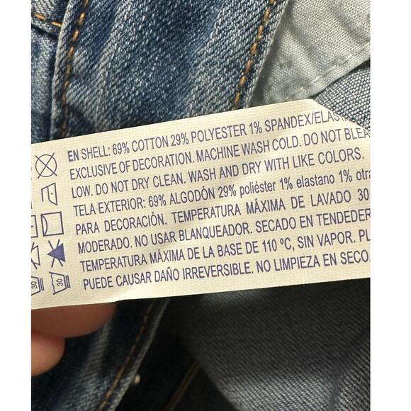 Forever 21 blue denim long sleeves button jean jacket size M - Picture 4 of 13